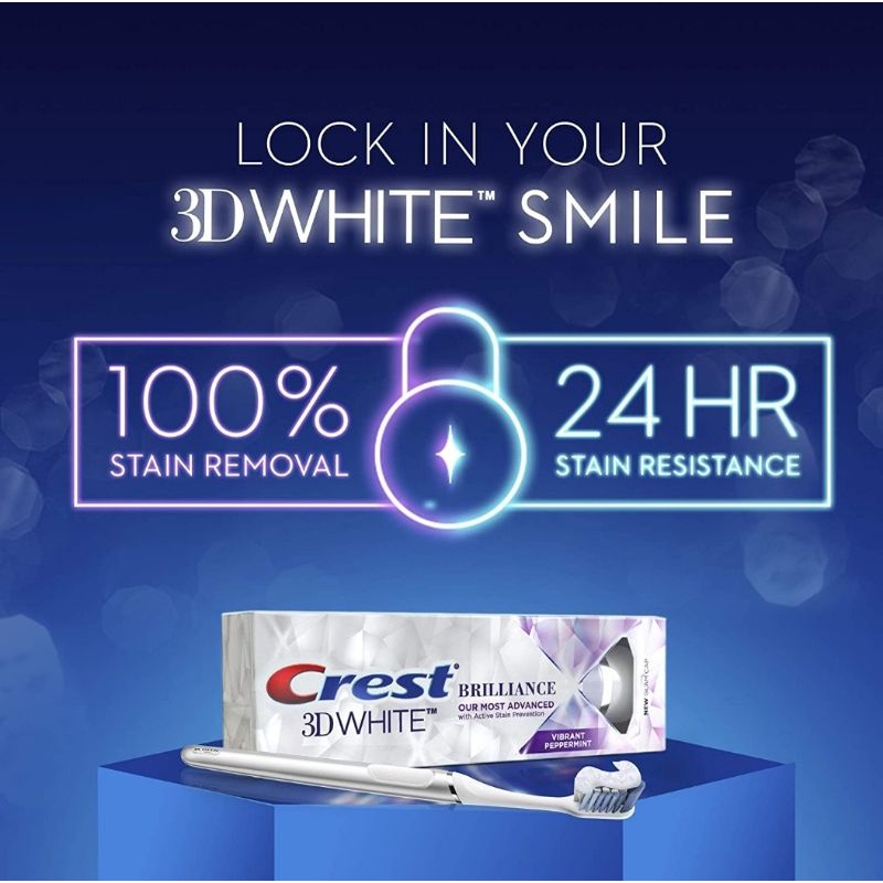 Crest 3D White Brilliance Toothpaste 110 gr/99 Gr