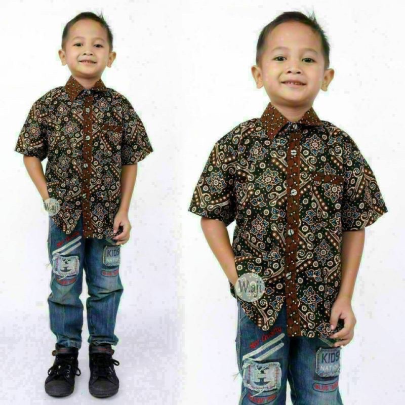 Couple Baju Batik Anak Pria Dan Wanita Usia 1-13 tahun Modern Termurah