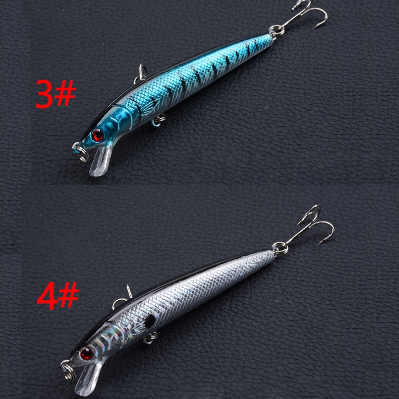 10 Warna 8.5g/9.5cm Ikan Kecil Memancing Umpan Seri Dicat Umpan Bionik Umpan Keras Plastik Umpan