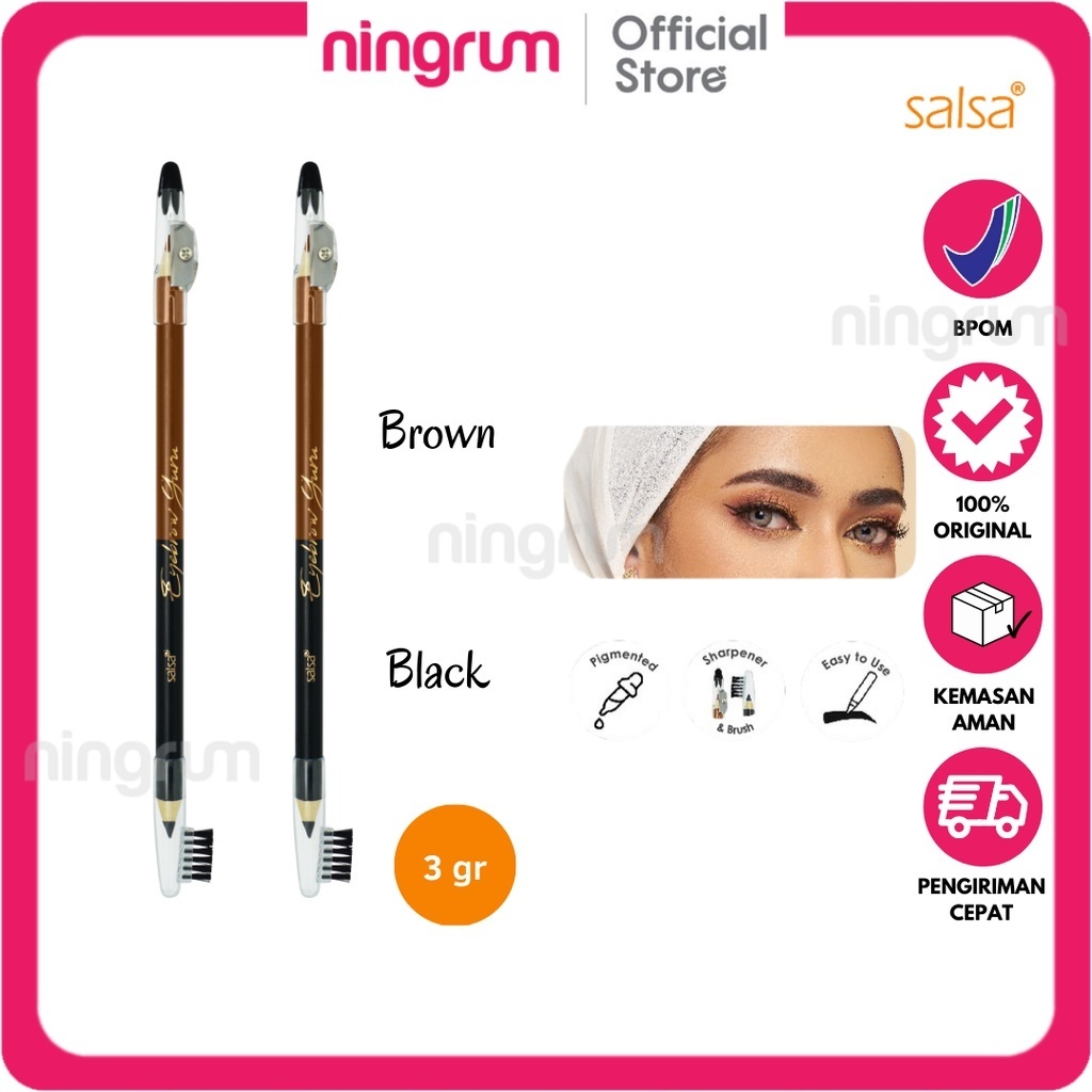 Ningrum - Salsa Eyebrow Guru Pensil Alis 4 in 1 - 5410