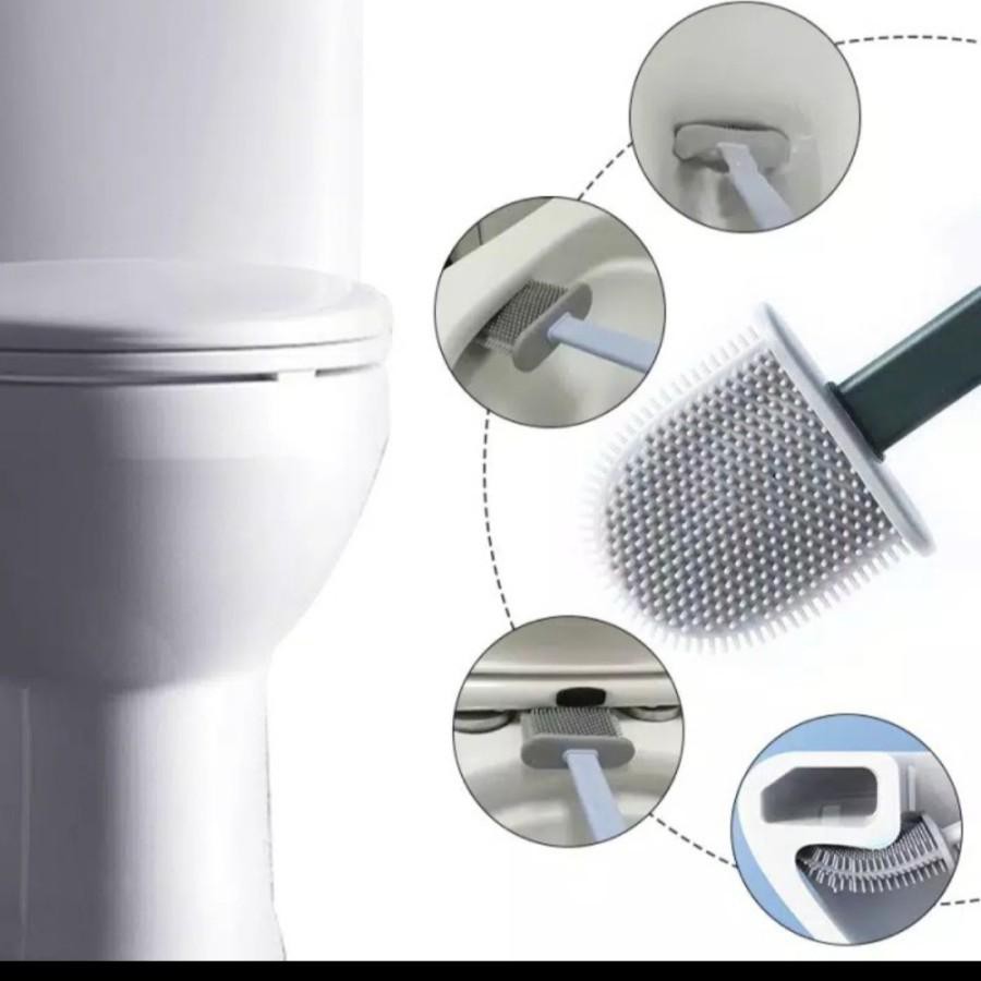 Sikat Wc Silikon Wadah Silicon Fleksibel Silicone Toilet Pembersih