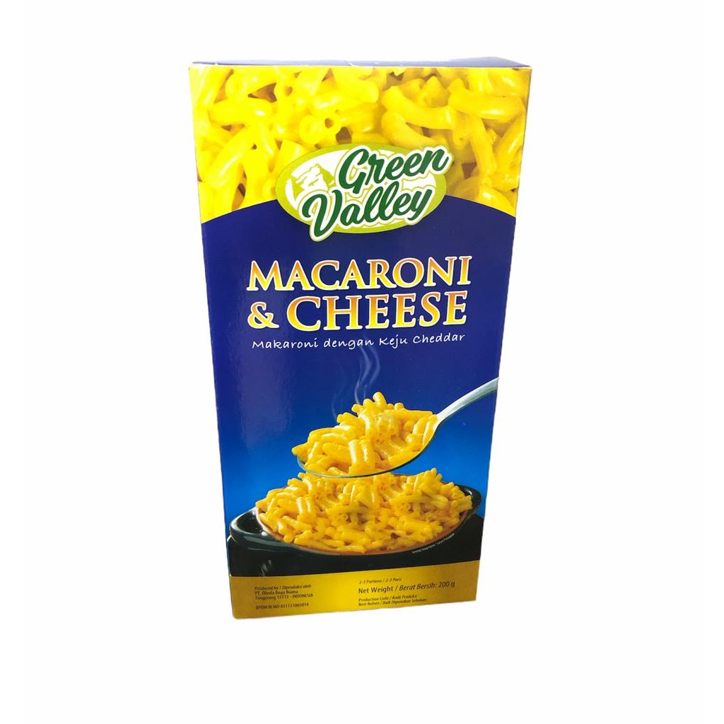 

Green Valley Macaroni and Cheese / Makaroni dengan keju cheddar 200g
