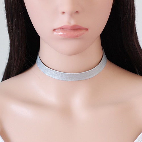 Hu Hu Hu Hu Hu Alat Bantu Pasang Kacamata♡ Kalung Choker Bahan Kulit Imitasi Gaya Punk Untuk Wanita