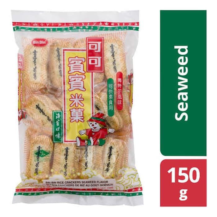 

Bin Bin Rice Crackers Seaweed 150Gr