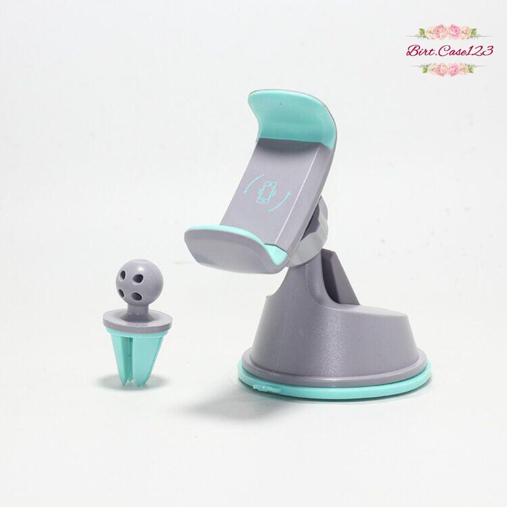 JXCH 2in1 Holder mobil HP car Holder Stand Dashboard AC KACA GPS universal phone 360 derajat BC2235