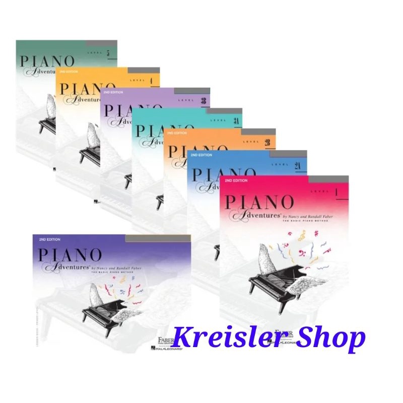 Piano adventure lesson book 1 2a 2b 3a 3b 4 5 buku Piano Adventures