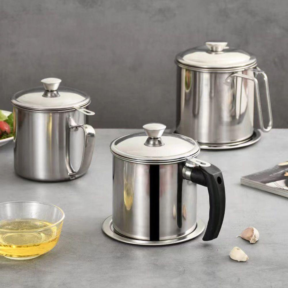 Solighter Oil Filter Pot Storage Tank Lard Tank Kapasitas Besar Masak Sup
