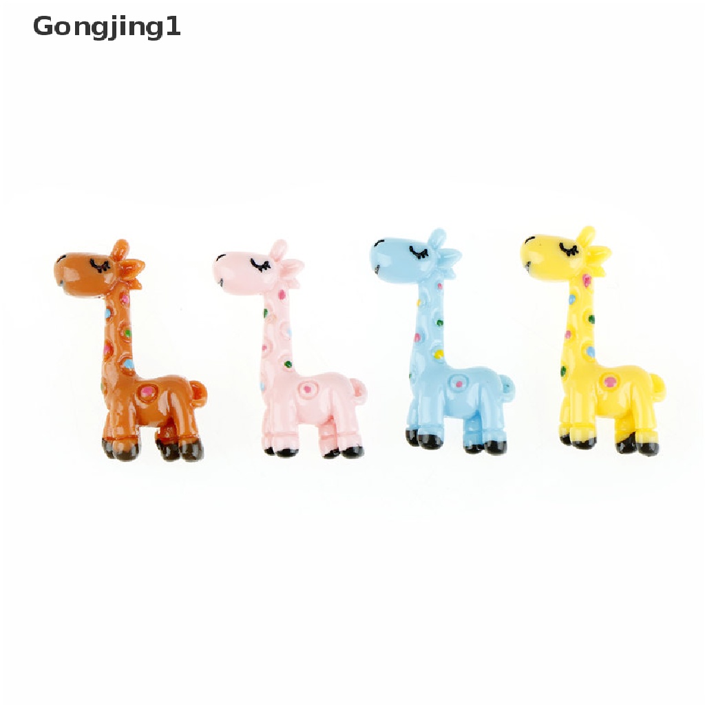 Gongjing1 1pc Miniatur Jerapah Lucu DIY Dekorasi Lanskap Mikro / Taman