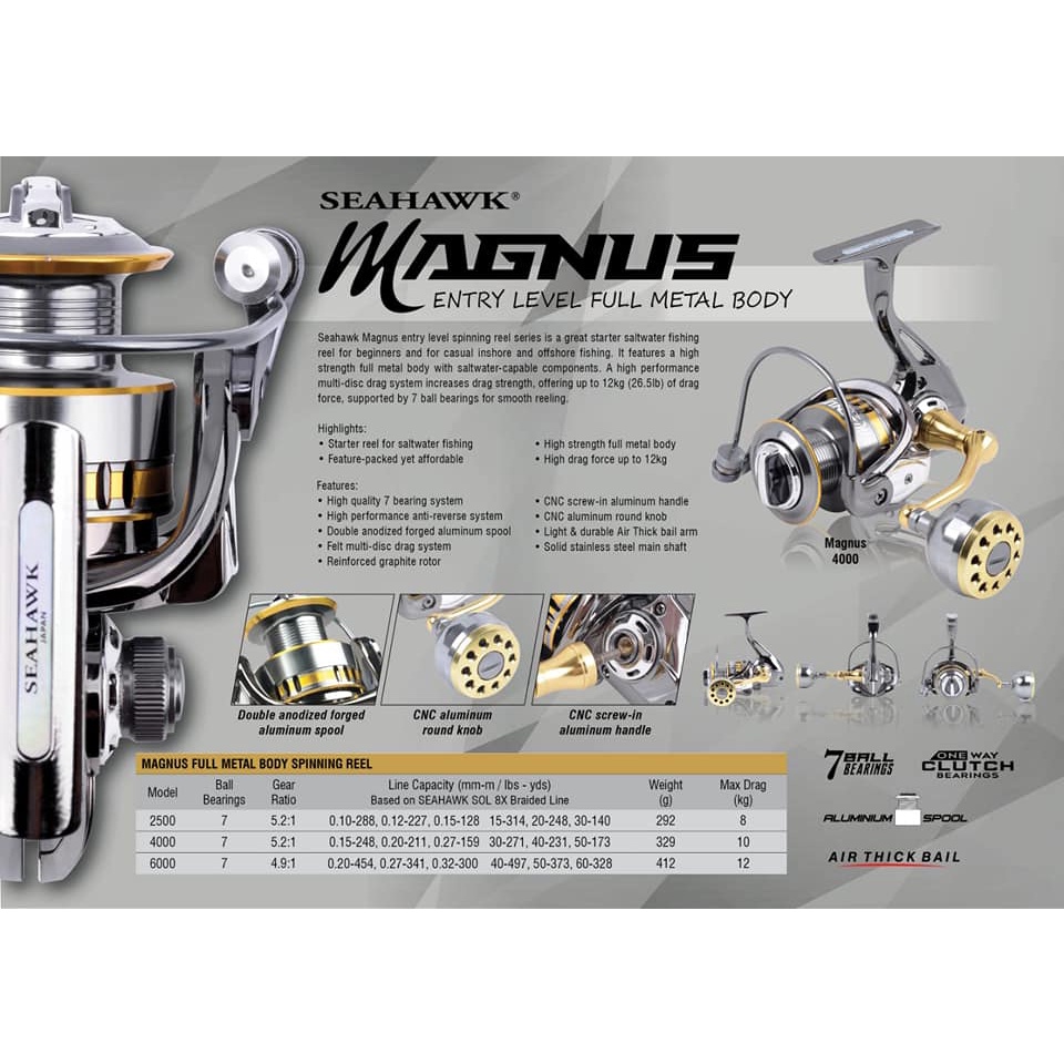 Reel SPINNING SEAHAWK MAGNUS