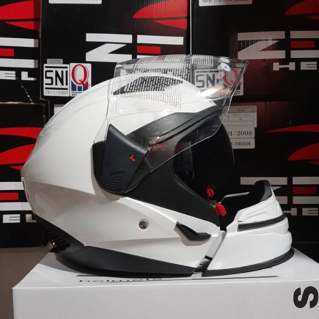 HELM ZEUS 611C POLOS PUTIH / ZEUS 611C WHITE ORIGINAL