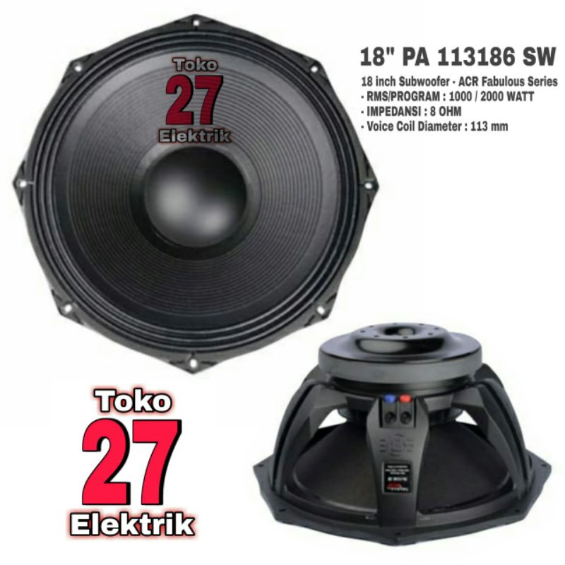 Speaker ACR Fabulous 18" PA 113186 SW