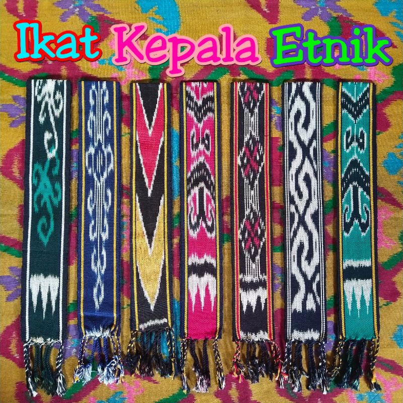 Ikat Kepala Etnik Dayak Kalimantan, Kain tenun