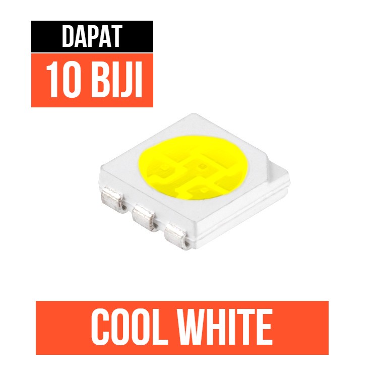 LED SMD 5050 Cool White 10.000K LED 5050 Putih Dingin