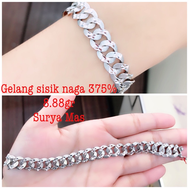 Gelang sisik naga ukir 375%