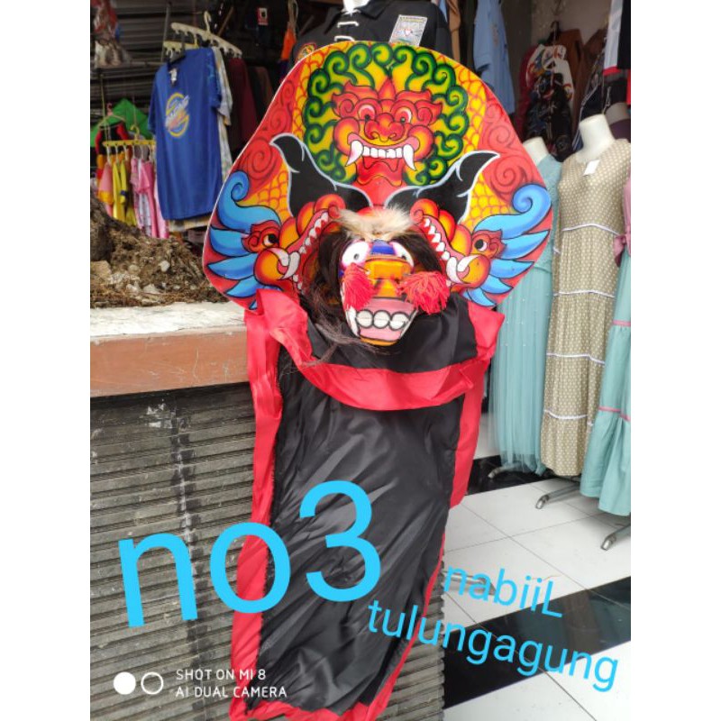 barongan kayu anak no 3 bonus gondel dan gongseng