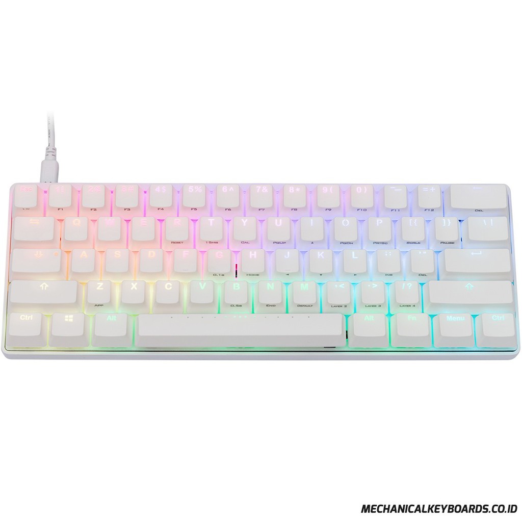 Vortex Poker 3 Pok3r White Rgb Cherry Mx Red Shopee Indonesia