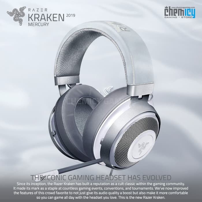 Razer Kraken 2019 Mercury White Multi Platform Gaming Headset