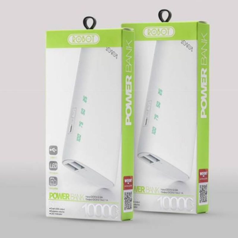 Power Bank Robot RT-130 2Usb 10000 Mah - PB Robot RT-130 2 Port 1000Mah