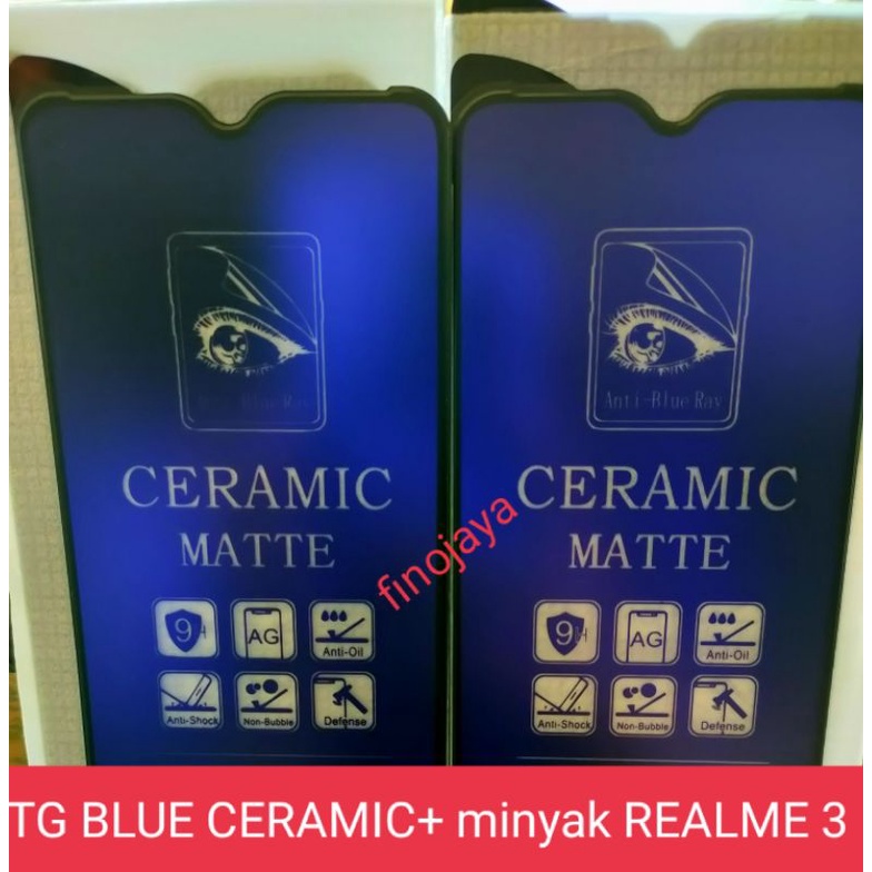 TG Tempered Glass Realme 3 Realme 3 Pro Realme 5 Pro Anti gores Ceramic Matte Anti Blue