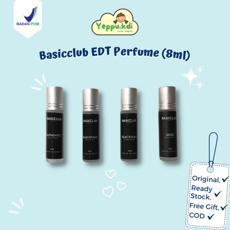 Basicclub Unisex Parfum 8ml - Parfum Basicclub| Parfum Roll On | Parfum Sister Brand Geamoore Kendar
