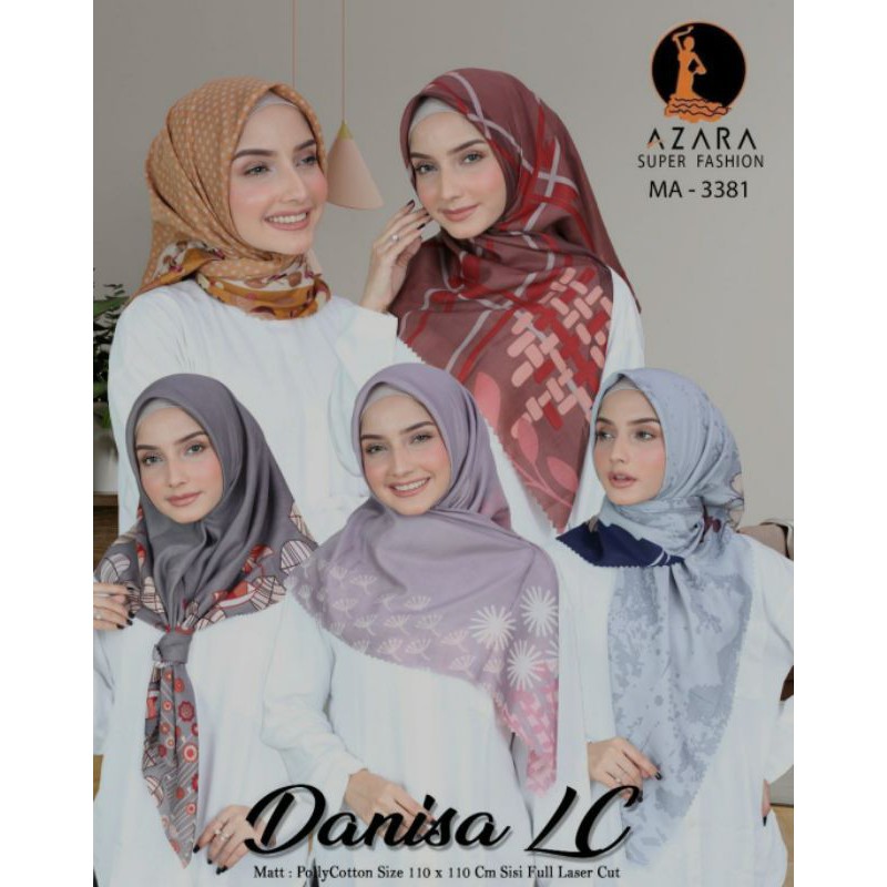 Hijab Azara superfashion Segiempat lasercut