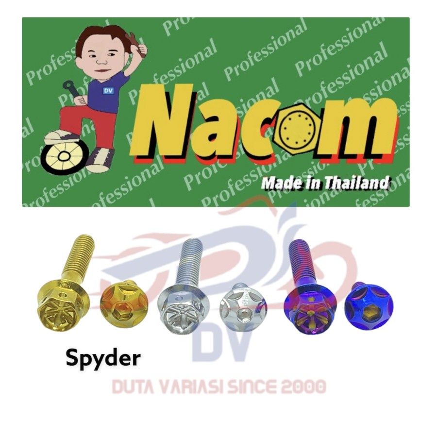 NACOM DV Paketan Baut Shock Becker + Baut sensor Belakang (Model Spyder,Line,Gear)