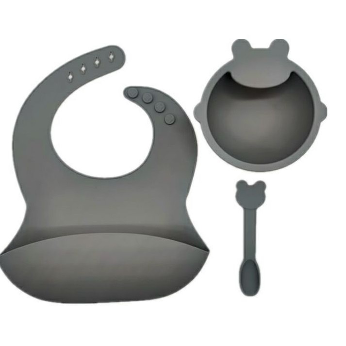 FEEDING SET SILICON BIB SLABER CELEMEK MANGKUK SENDOK SILICONE SLABER BOWL SPOON SENDOK SET MAKAN BAYI Feeding set makan bayi sugar baby piring set mangkok silikon MANGKUK MANGKOK BAYI MANGKOK BAYI SET MANGKOK MPASI MANGKOK SUP BAYI SENSOR SENDOK SILICONE