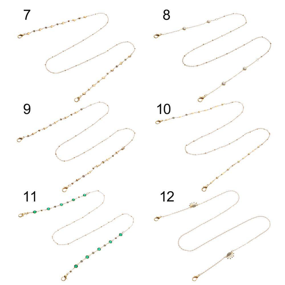 Rantai Kacamata Nanas Aksesoris Kacamata Tali Penahan Kacamata Baca Logam Non-slip