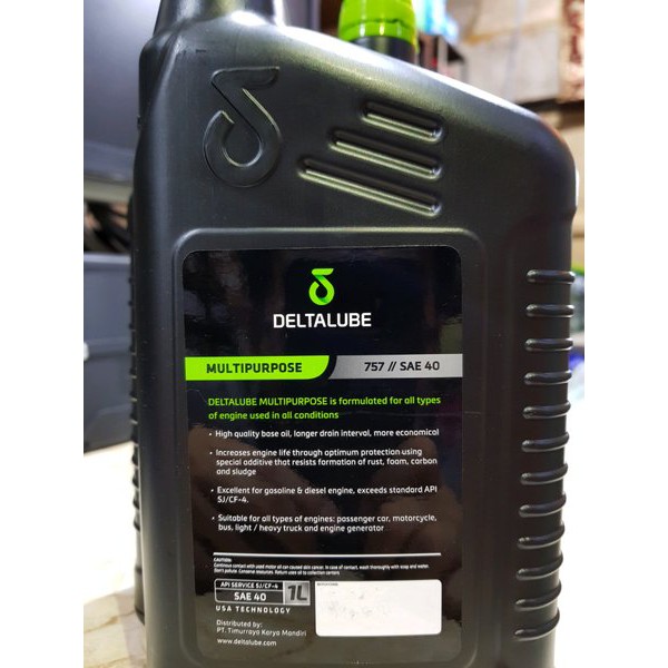 Oli Mesin Mobil Motor Bensin Diesel Deltalube SAE40 1L Multipurpose segala medan dijamin asli sport