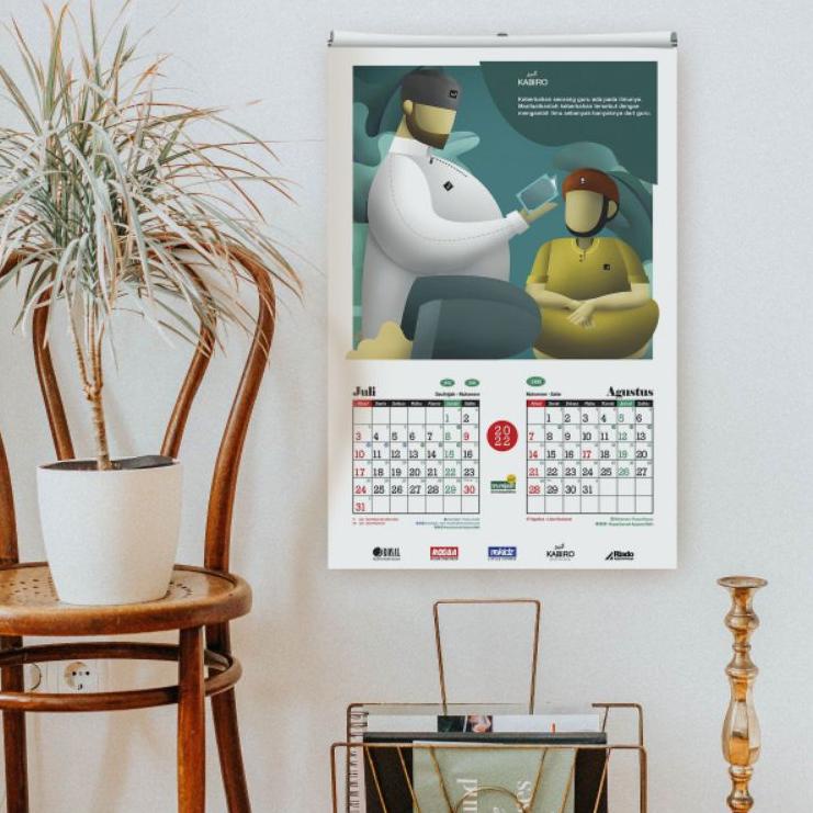 

[NT46] Kalender Dinding Islami by Rosal 2022 Masehi/1443 Hijriah kalendar jadwal puasa ayamul bidh hijriyah Spesial 2020