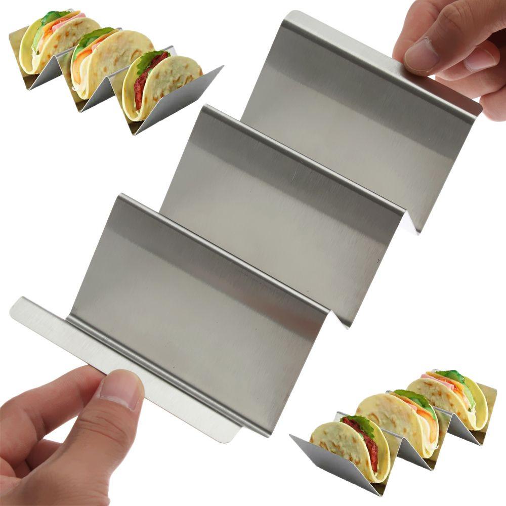 Tempat Taco Nanas Bentuk Gelombang Dapur Stainless Steel Burrito Stand