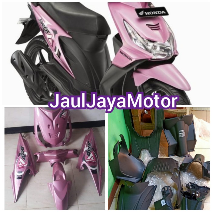 COVER BODY FULL SET HONDA BEAT KARBU 2010 2011 2012 PINK / FULL BODY BEAT KARBU
