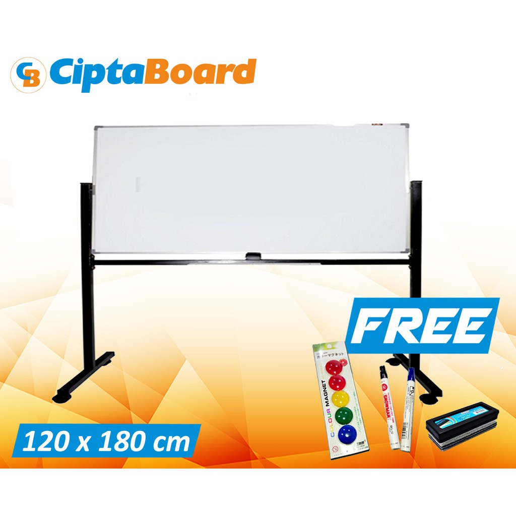 

Whiteboard Cipta Single Face Stand 120 x 180cm