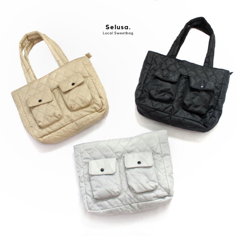 SELUSA ARLA PUFFER BAG | Totebag Puffer Wanita Unisex Premium