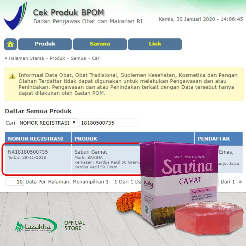 Sabun wajah herbal savina gamat plus kolagen alami tanpa efek samping kualitas terpercaya