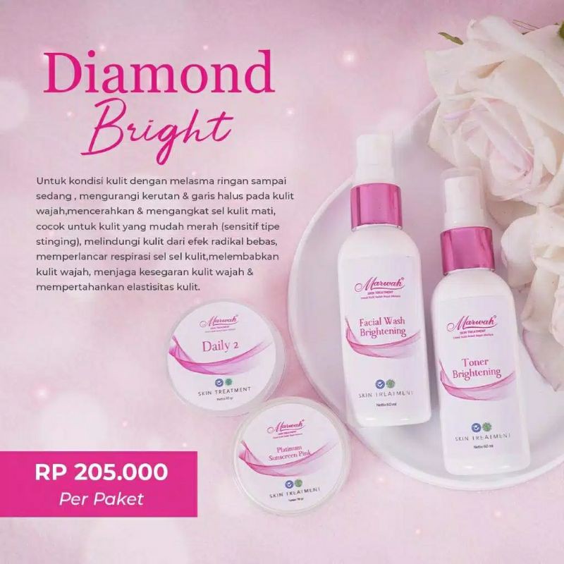 ⭐HS⭐ PAKET DIAMOND BRIGHT MARWAH BPOM