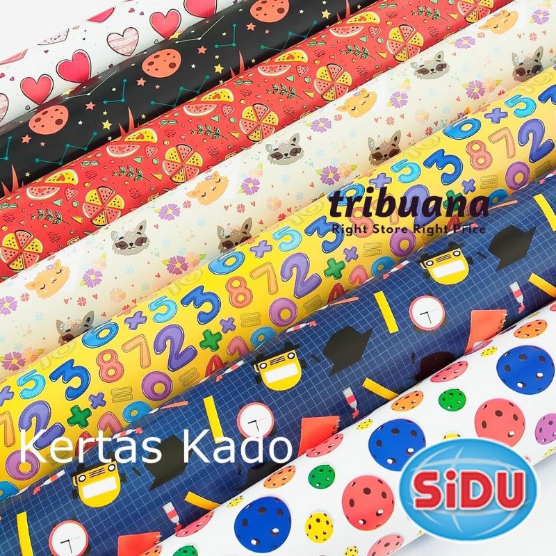 

Kertas Kado Sidu [Motif Random] , tambahan packing untuk hadiah/kado ultah