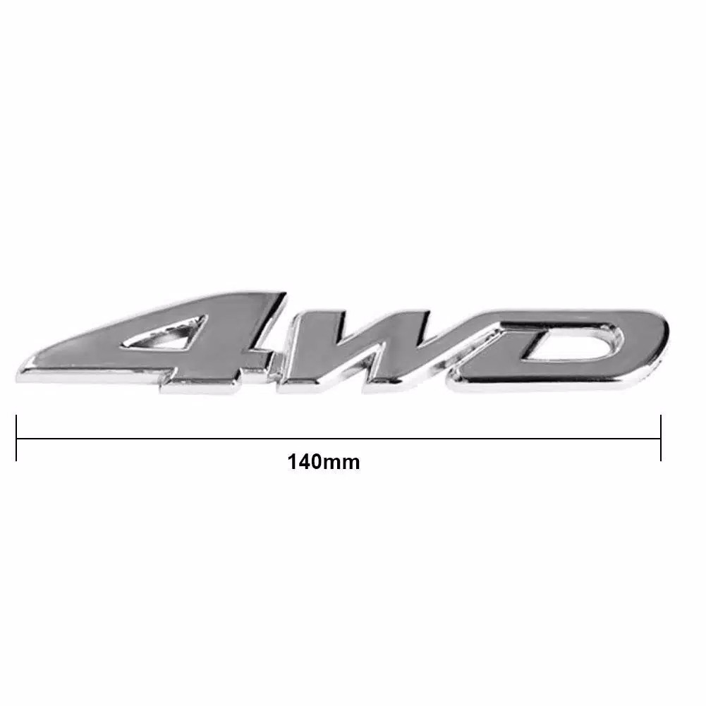 Sticker / Stiker / Emblem 3D 4WD Bahan Logam