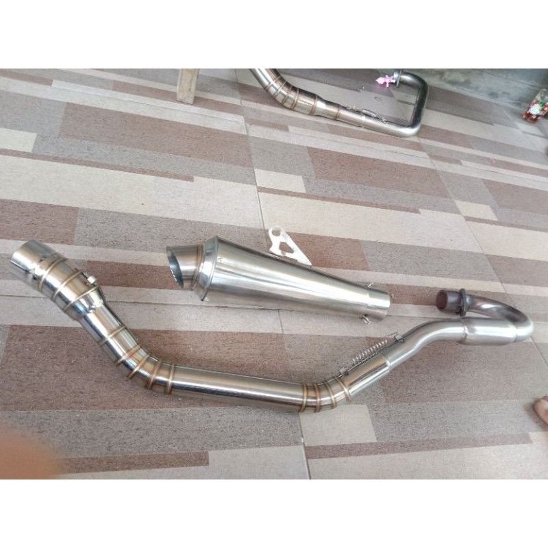 knalpot polos kolong atas PNP KLX crf dtracker