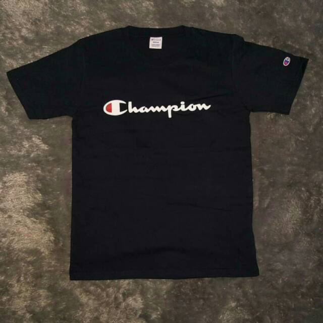 champion script tee black