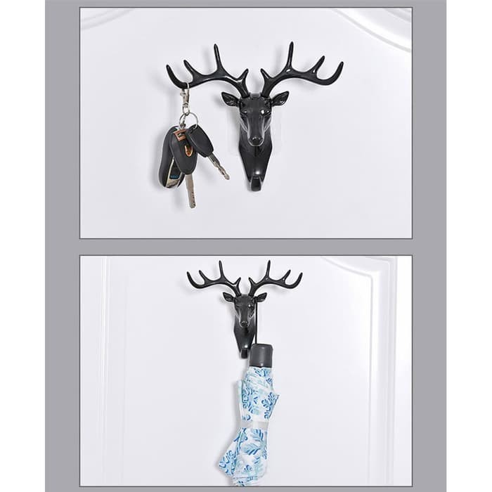 Gantungan Dinding Model Antlers Head YQX003 2018 Black