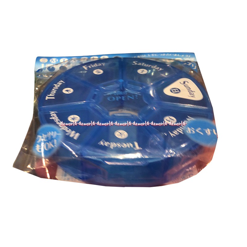 Riesling Medicine Box Kotak Obat Bulat Untuk 6Hari 1 Minggu Blue Ries Ling Tammia