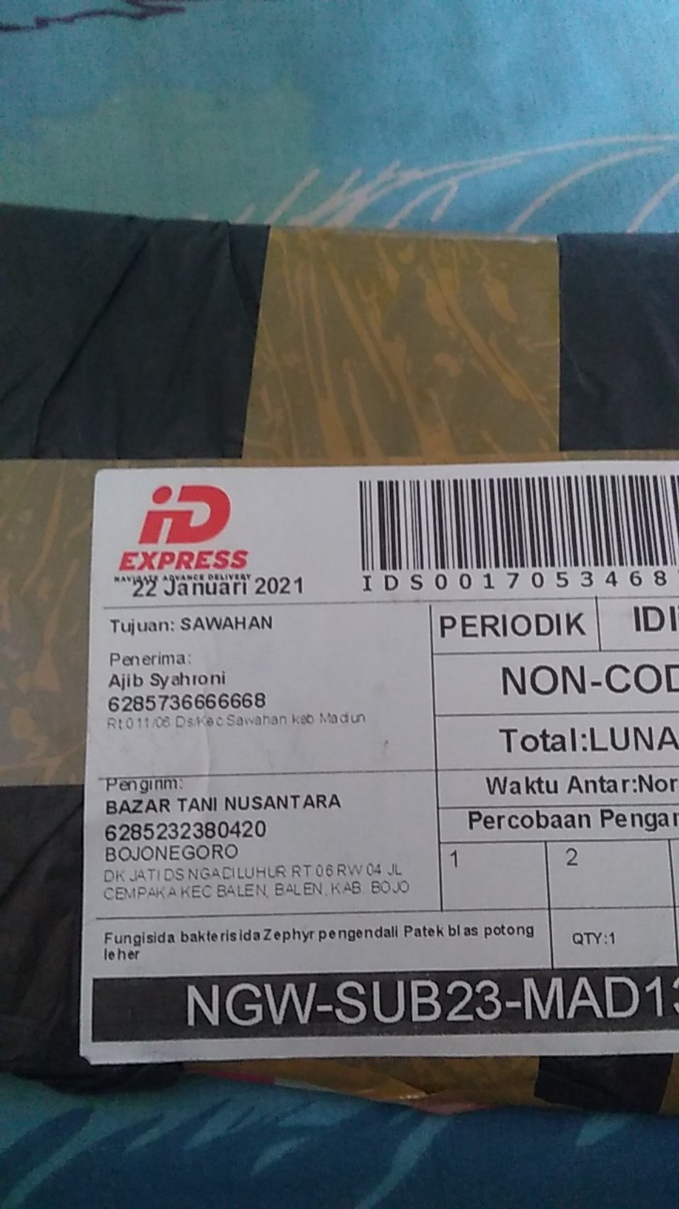 Fungisida Bakterisida Zephyr Pengendali Patek Blas Potong Leher Dobel Bahan Aktif Zepir Sepir