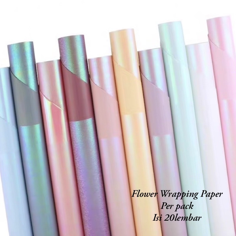 

Flower Wrapping Paper/ Kertas Buket Glitter Grosir per pack isi 20lbr