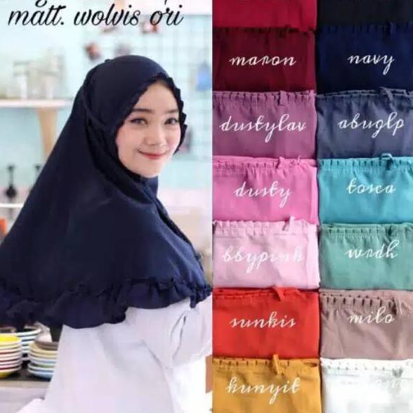 Saletopϟ BERGO KRIWIL lipit/khimar/hijab instan