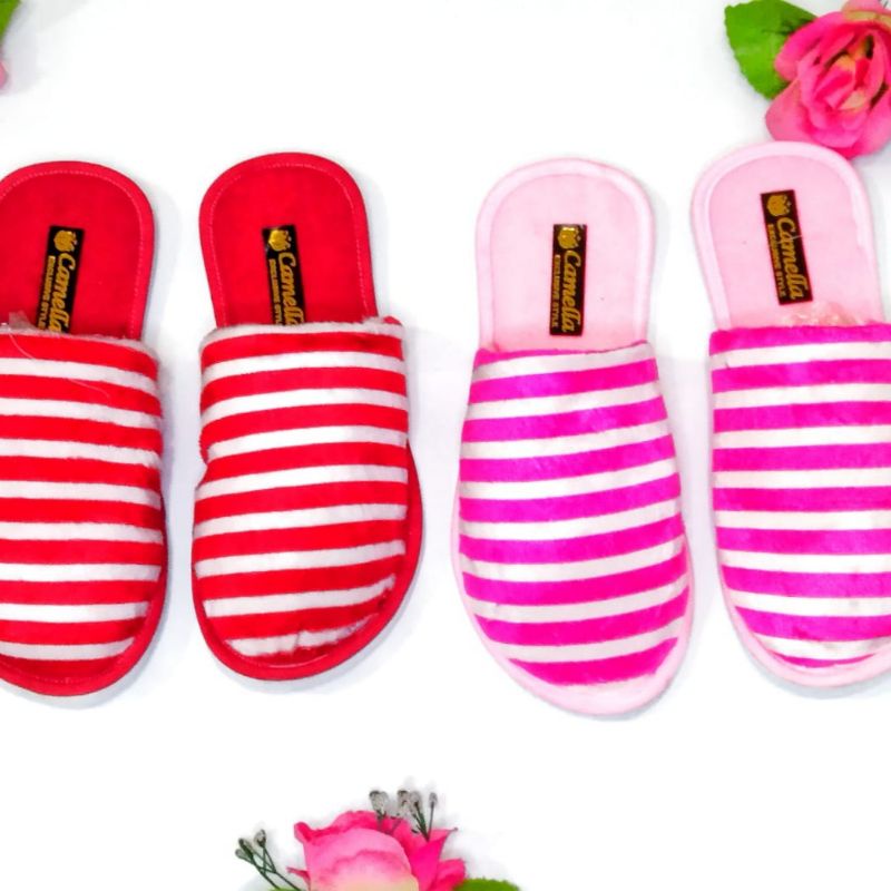 Sandal Rumah Sandal Bustong Sdlr Motif Garis