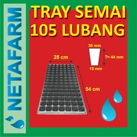 Tray Semai 105 Lubang Traypot Pot Bibit Biji Nampan Hidroponik - Isi set 12 pcs
