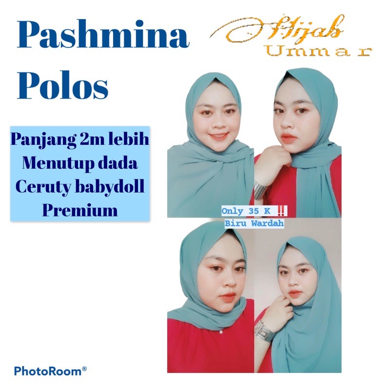 PASHMINA BIRU WARDAH CERUTYBABYDOL PREMIUM