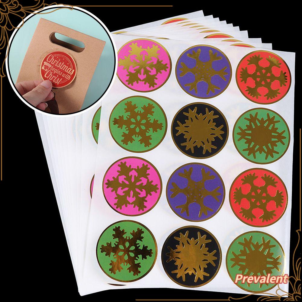 Stiker Kertas Motif Snowflake Untuk Dekorasi Kotak Hadiah Natal