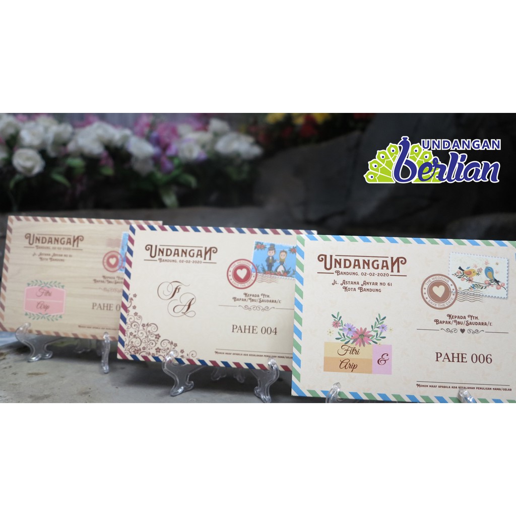 Contoh Sample Undangan Pernikahan Murah Seri Pahe